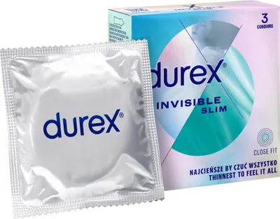 Image de DUREX Invisible Close Fit Préservatifs 3 pièces