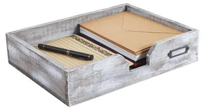 Zdjęcie produktu dla Pojemniki i organizery na dokumenty wykonane z drewna sosnowego