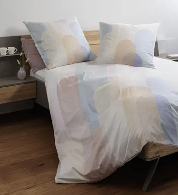 Produktbild von Janine Mako-Satin Bettwäsche * 155X220,80x80 2 teilig  Modern Art S 42158-07-512 taupe beige