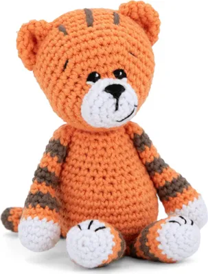 Image de Set de crochet Gründl doudou,girafe Gina,âne Eddy,phoque Robby,tigre Timmy Tiger Timmy