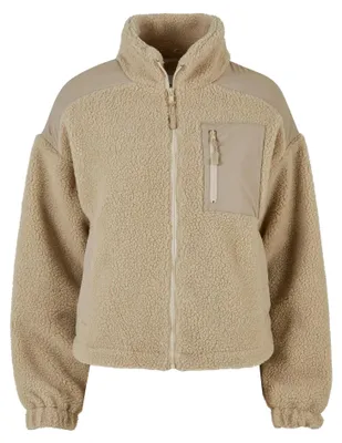 Obrázek produktu pro Urban Classics – dámská fleecová bunda TN739 (S) (hnědá barva „Nasssand“)