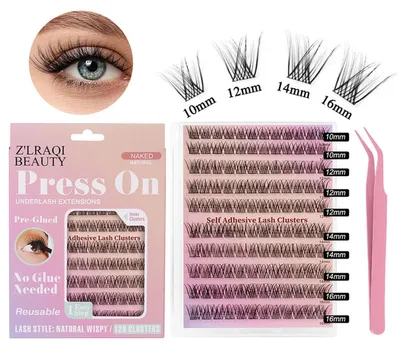 Produktbild von INF Selbstklebendes Wimpernset 120 schwarz Fasern für Alltag und Bühne