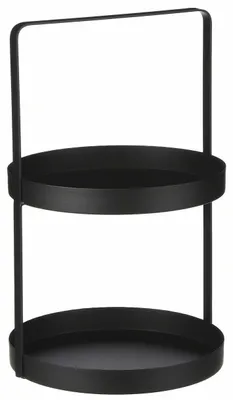 Obrázok produktu pre Sľudové dekorácie Etagere - H41 x Ø25 cm - Kov - Čierna