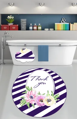 Obrázek produktu pro Mijolnir, Děkuji- CHL4442, Barevné, Koupelnové předložky, 700 gr/m², 100% sametová tkanina