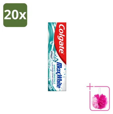 Produktbild von 20 x Colgate Max White Whitening Crystals Tandpasta - 100 ml - Sparpackung - 20 Stücke