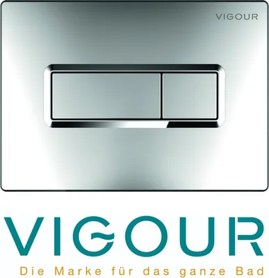 Produktbild von VIGOUR TEES WC-Betätigungsplatte für 2-Mengenspülung, chrom glänzend