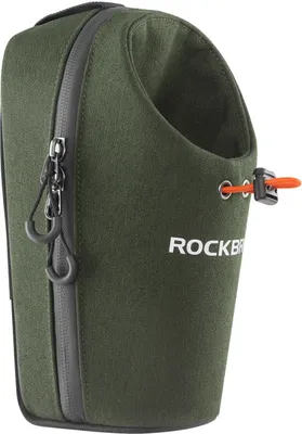 Image de ROCKBROS Sacoche pour guidon de vélo avec porte-bouteille Porte-boisson env.1,5L Vert foncé