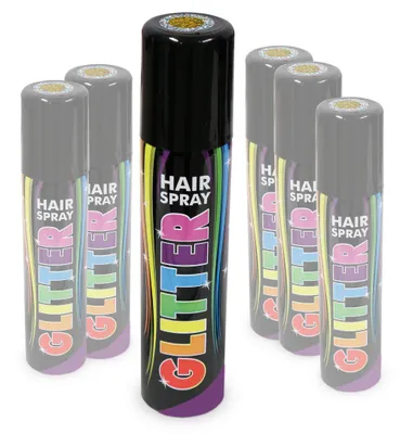 Produktbild von Haarspray Glitter in verschiedenen Farben buntes Haarspray mit Glitzer Haarschmuck farbig (Gold)