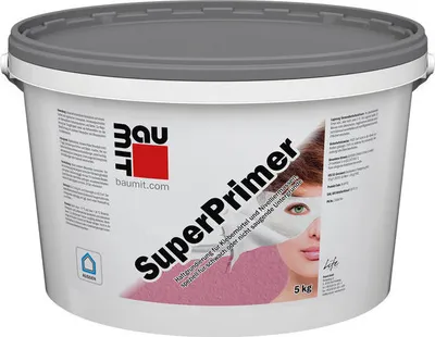 Produktbild von Baumit Super Primer Grundierung 5 kg - Verarbeitungsfertige Haftbrücke auf nicht saugenden Wand- und Bodenflächen im Innen- und Außenbereich