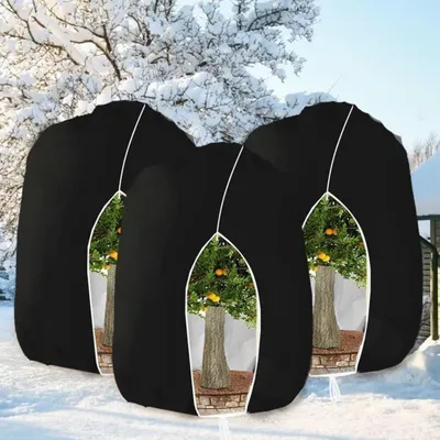 Immagine prodotto di Copertura protettiva invernale per piante, con cerniera, 250 x 360 cm, colore nero, confezione da 3 pezzi