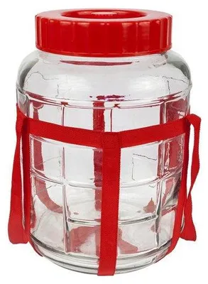 Produktbild von 5L Gärballon Universelles Glas mit Gärsystem Gärbehälter Glasballon Wein