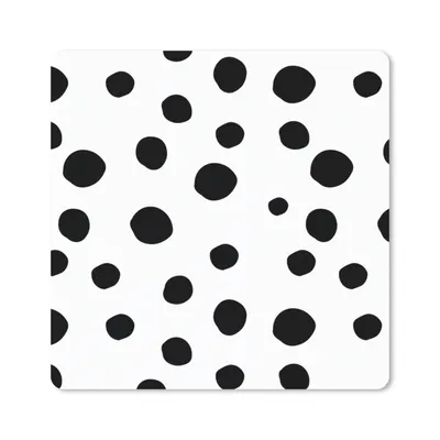 Produktbild von MuchoWow® Mauspad Mousepad Schwarz - Weiß - Design - Punkte - Muster 30x30 cm - Mousepads - Maus Mat - Pad - Mausunterlage - Gaming