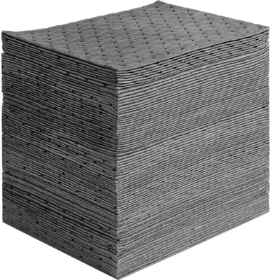 Produktbild von "Saugpads - Wasserabsorbierende Matte in Spenderbox - 100 Stk. - Wasserabsorbierende Matten 330x250x3,5mm - Polypropylen-Saugpads für Wasser - Grau - 12 Gal Fassungsvermögen"