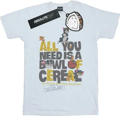 Produktbild von Tom And Jerry - "All You Need Is" T-Shirt für Damen BI46337 (XL) (Weiß)