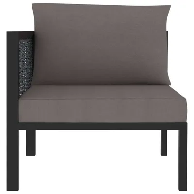 Immagine prodotto di Divano ad Angolo Modulare Bracciolo Destro Polyrattan Antracite