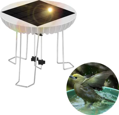 Produktbild von Solar-Wasserruehrer fuer Vogelbad, 3,7 V, 1500 mAh, Backup-Lithium-Batterie, Vogelbad, Aquarium, Wasserruehrer, 5 V, 2 W, Solarpanel, buerstenloser Motor, Wasserwellengeraet fuer Gartenteich-Dekoration