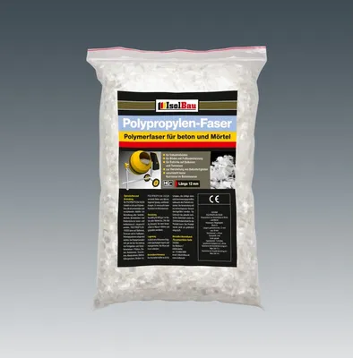 Produktbild von Isolbau Polypropylen-Faser - Hochertige Polymerfaser für Beton, Mörtel, Estrich, Gips - 6 mm, 12 mm, 18 mm Mix - 750 g