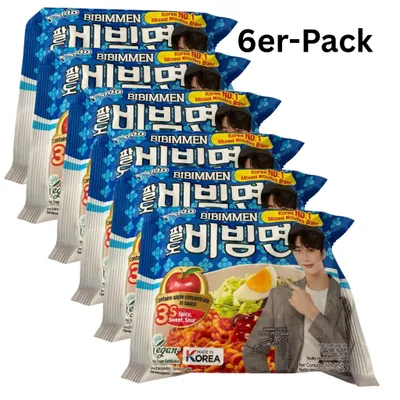 Produktbild von 6er-Pack Paldo Instantnudeln Bibim Men 130 g