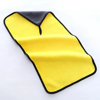 Zdjęcie produktu dla Ściereczka z mikrofibry do wycierania na sucho, superchłonna, odporna na zarysowania, 30 x 60 cm, żółto-szara