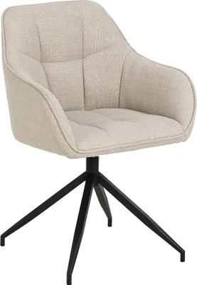 Image de Smuk Chaise de salle à manger pivotante Zola Beige