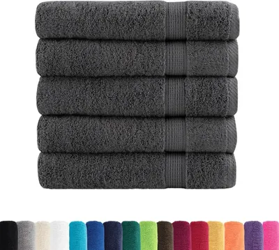 Produktbild von vidaXL Premium Duschtücher SOLUND 25 Stk. Anthrazit 70x140 cm 600 g/m²