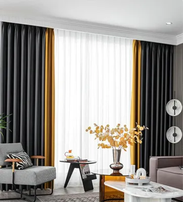 Produktbild von Set mit 2 zweifarbigen Vorhängen für das Schlafzimmer