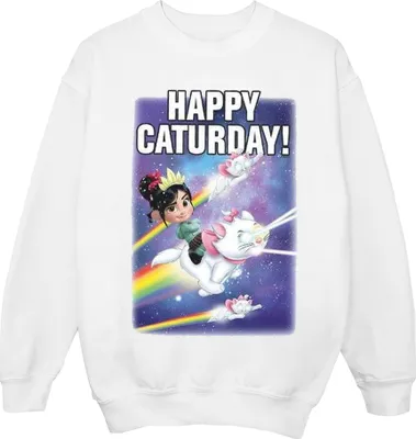 Produktbild von Disney - "Wreck It Ralph Happy Caturday" Sweatshirt für Damen BI43195 (S) (Weiß)