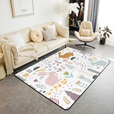 Obrázok produktu pre Roztomilý koberec s motívom zajačika, 100 x 150 cm, pre deti