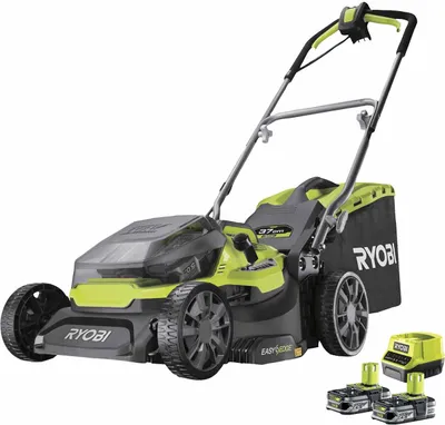 Produktbild von RYOBI Hybrid-Rasenmäher RY18LMH37A-225 18V 2,5Ah, Akku-Rasenmäher, Akku-Mulcher, 37 cm Schnittbreite