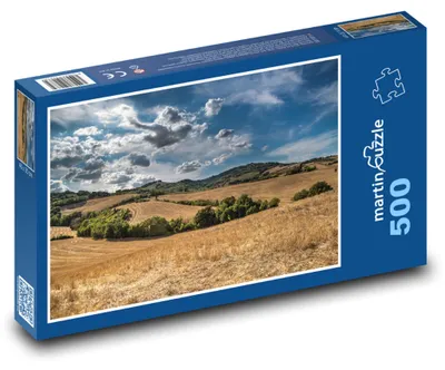Produktbild von Puzzle 500 Sommerlandschaft nach der Ernte - martinpuzzle
