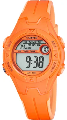 Produktbild von Calypso Uhr Digital Kinder Junge Mädchen aus Kautschuk Orange