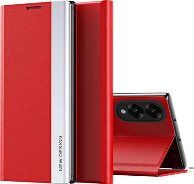 Immagine prodotto di Custodia per Samsung Galaxy S25 Edge Custodia magnetica in Finto cuoio con funzione Stand Rosso