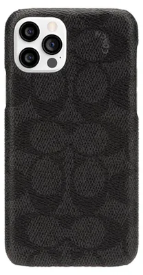 Produktbild von Coach, Schutzhülle für Apple iPhone 12/12 Pro mit Druckmotiv Grainé, Schwarz
