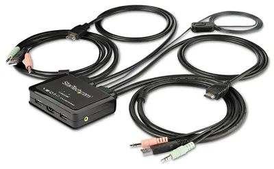 Produktbild von StarTech.com 2-Port HDMI KVM Switch 4K 60Hz USB mit Audio