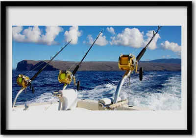 Produktbild von Bild 100x70 MDF-Rahmen Wandkunst Sea Fishing Landschaft
