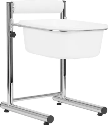 Productafbeelding van Voetenbad voor pedicure met verstelbare hoogte, chroomkleurig