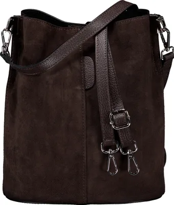 Produktbild von Hausfelder Manufaktur Beuteltasche Velours Braun onesize
