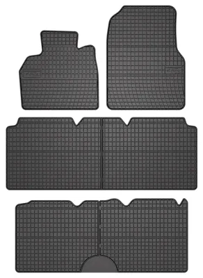 Productafbeelding van Rubberen voormatten voor Renault Espace IV 2002-2012 – 2-delig, zwart, op maat – Wielganizator SolidPRO