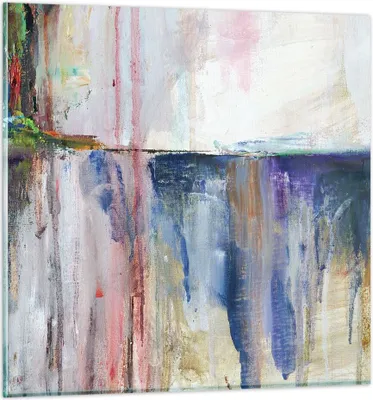 Produktbild von Bilder auf glas - Einteilig - Abstraktion Farben Öl - 70x70cm - Glasbilder - Wandbilder - Bilder - zum Aufhängen bereit - Wanddekoration aus Glas - Glas Bilder - Wandbild auf Glas - GAC70x70-4751