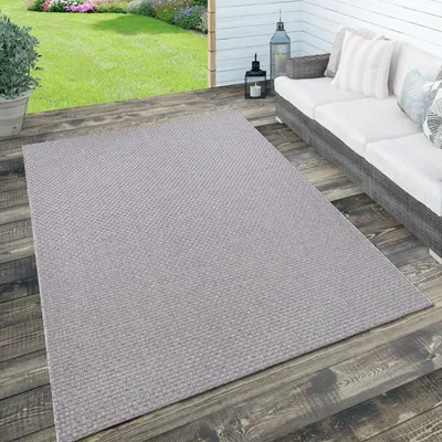 Produktbild von In- & Outdoor Teppich, Terrasse u. Balkon, Wetterfest Einfarbig m. Struktur Grösse 120x170 cm