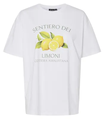 Produktbild von Pieces T-Shirt für Jugendliche mit Rundhalsausschnitt, kurzen Ärmeln und Aufdruck