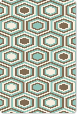 Produktbild von MuchoWow® Mauspad Mousepad Retro - Honigwabe - Blau - Braun 18x27 cm - Mousepads - Maus Mat - Pad - Mausunterlage