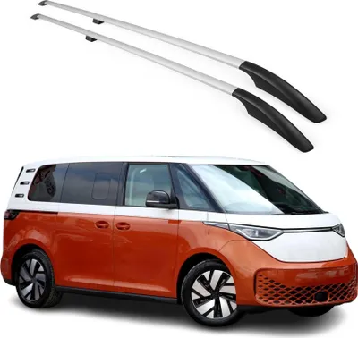 Image de Barres De Toit Longitudinales pour VW ID.Buzz 2022-2025 L1 court Alu Gri 2x