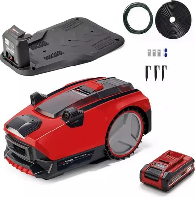 Produktbild von Power X-Change Mähroboter FREELEXO CAM PLUS 600 (rot/schwarz, Li-Ion Akku Plus 4,0Ah, Kamera + Sensor)