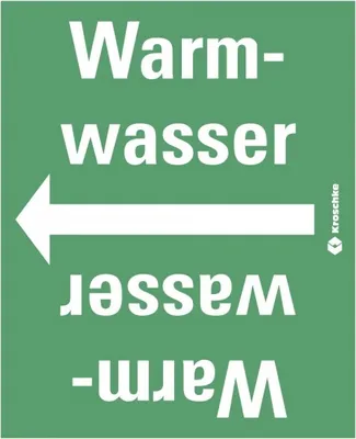 Produktbild von Dreifke® Rohrleitungsband Warmwasser, praxisbewährt, ab Ø 50mm, grün/weiß, 33...
