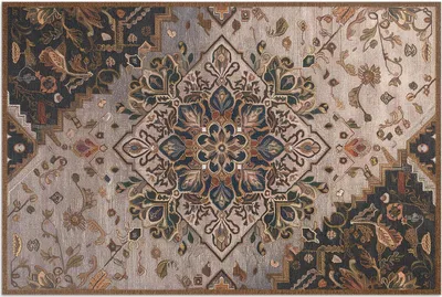 Produktbild von Teppichornament im türkischen Stil – Vinylteppich – 120x180 cm – Outdoor Teppich – Terrasse – Wetterfest – Modern