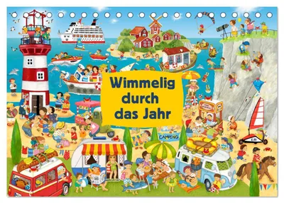 Produktbild von Wimmelig durch das Jahr (Tischkalender 2027 DIN A5 quer), CALVENDO Monatskalender