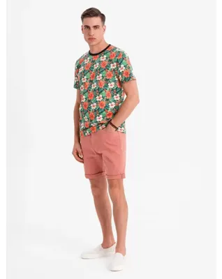 Imagen del producto de Pantalones cortos vaqueros de hombre con efecto degradado, color marrón, talla S