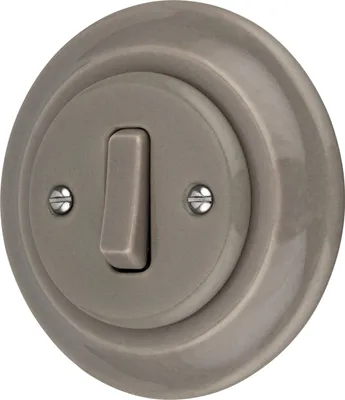Immagine prodotto di Interruttore retrò in porcellana da incasso I PR1 grigio beige