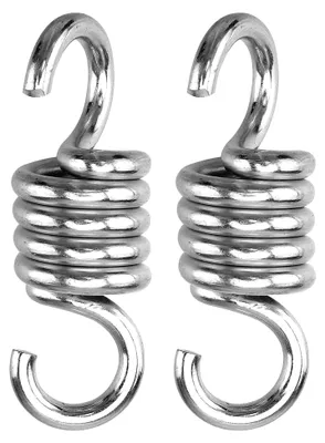 Produktbild von 2 Stück Hängesessel- und Hängemattenfedern, Silber